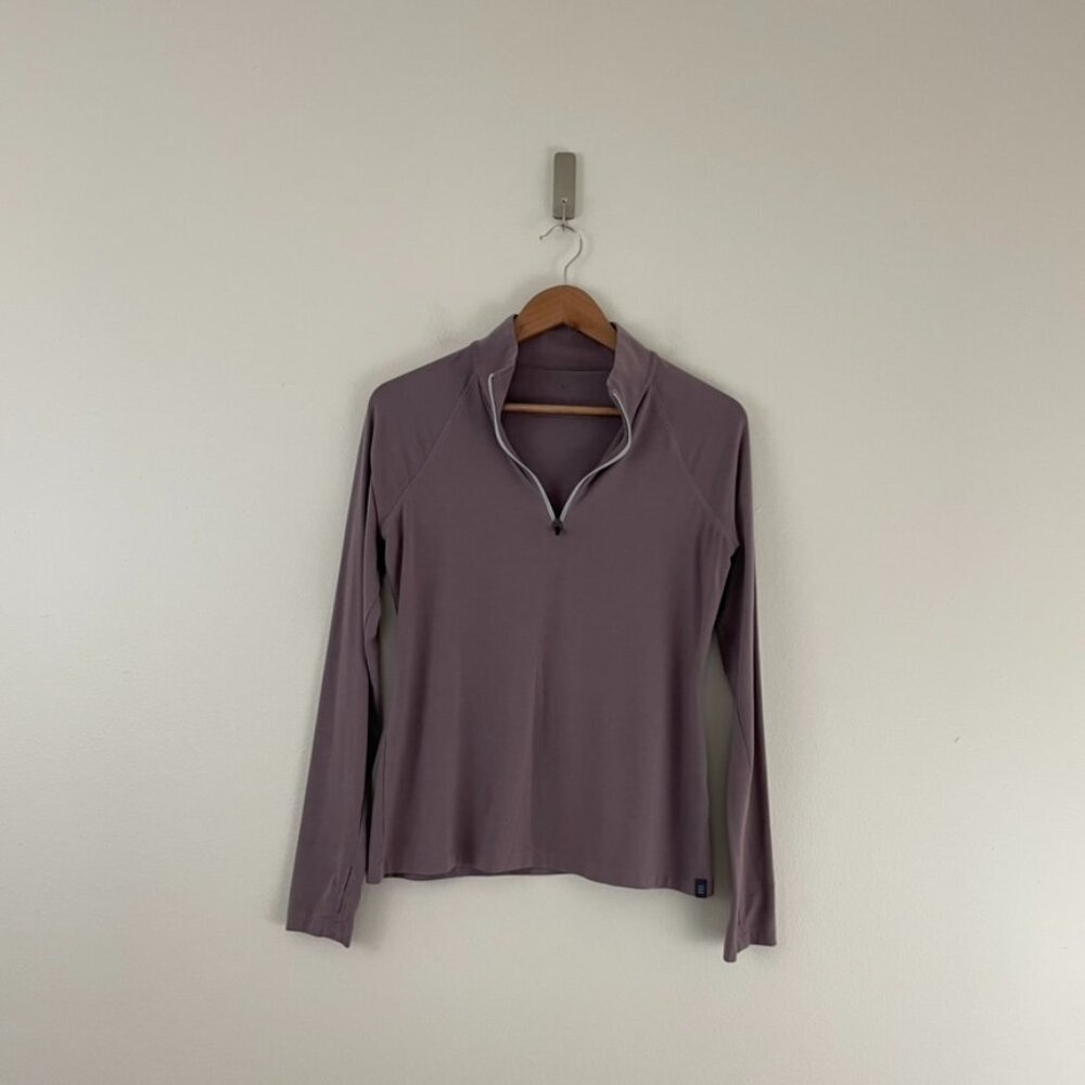 FreeFly Apparel Purple Bamboo Flex Quarter Zip Pullover Size Small
